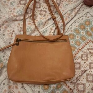 Target Tan Crossbody Bag with Structured Design